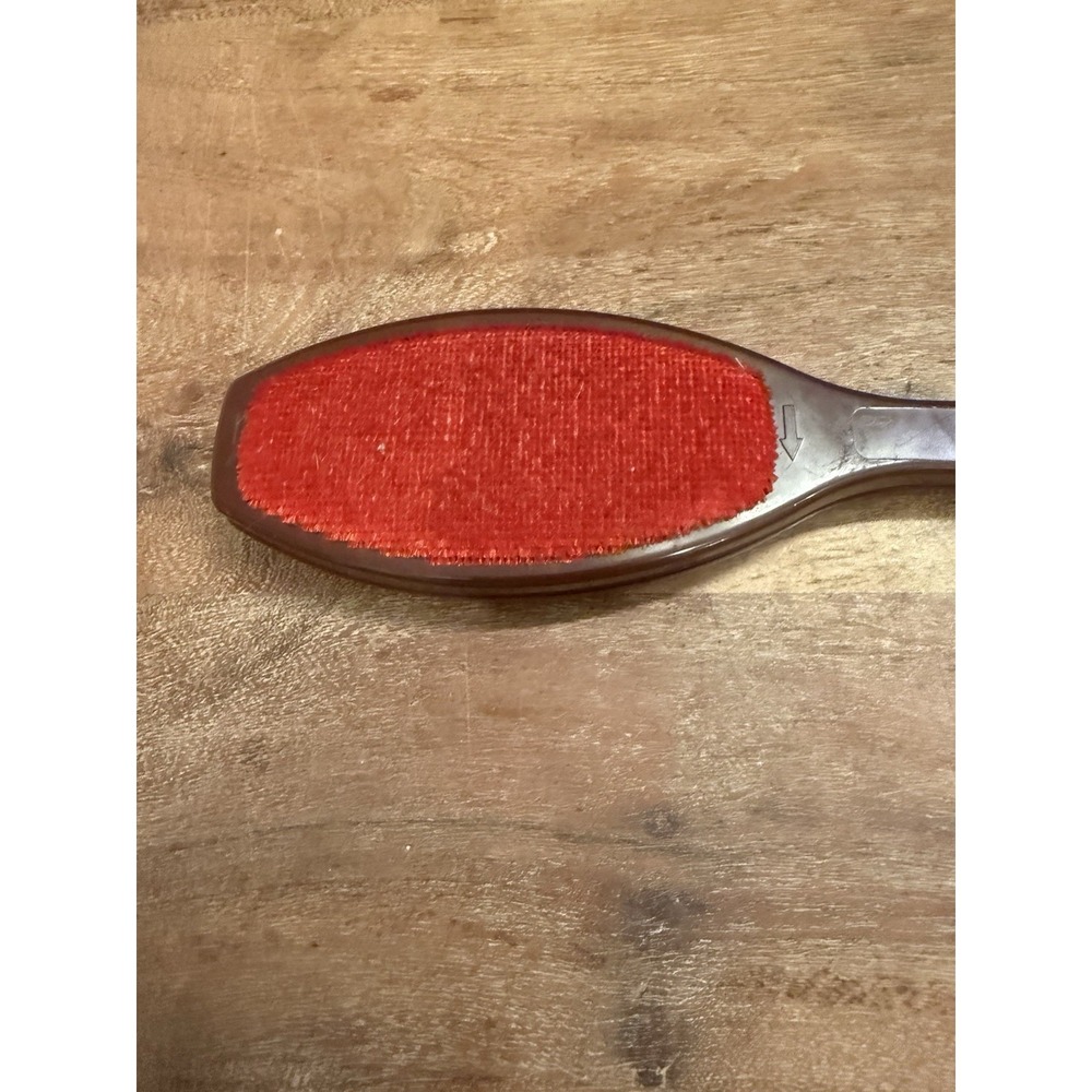 Vintage Helmac Lint Brush Double Sided Red Velvet Office Home Closet Made In USA - Picture 6 of 6